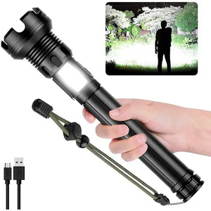 🚀German Imported LED Tactical Laser Flashlight 90000 High Lumens