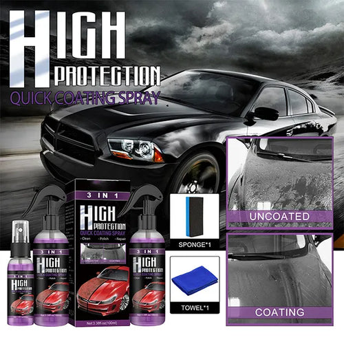 GERMAN IMPORTED ✈️ PREMIUM 3 In 1 Quick High Protection Car Coating Spray🤩 FIRST TIME IN PAKISTAN😍💫